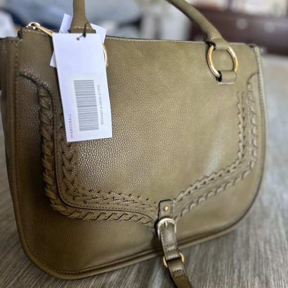 Justfab Army Green Fashionable Satchel - Picture 5 of 6